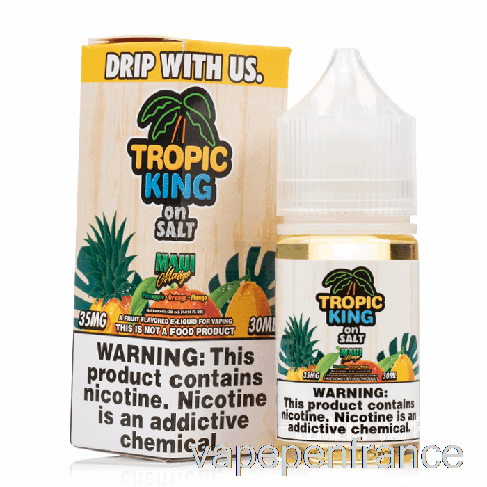 Mangue Maui - Roi Tropique Sur Sel - Stylo Vape 30 Ml 35 Mg